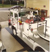 Inside old firehouse